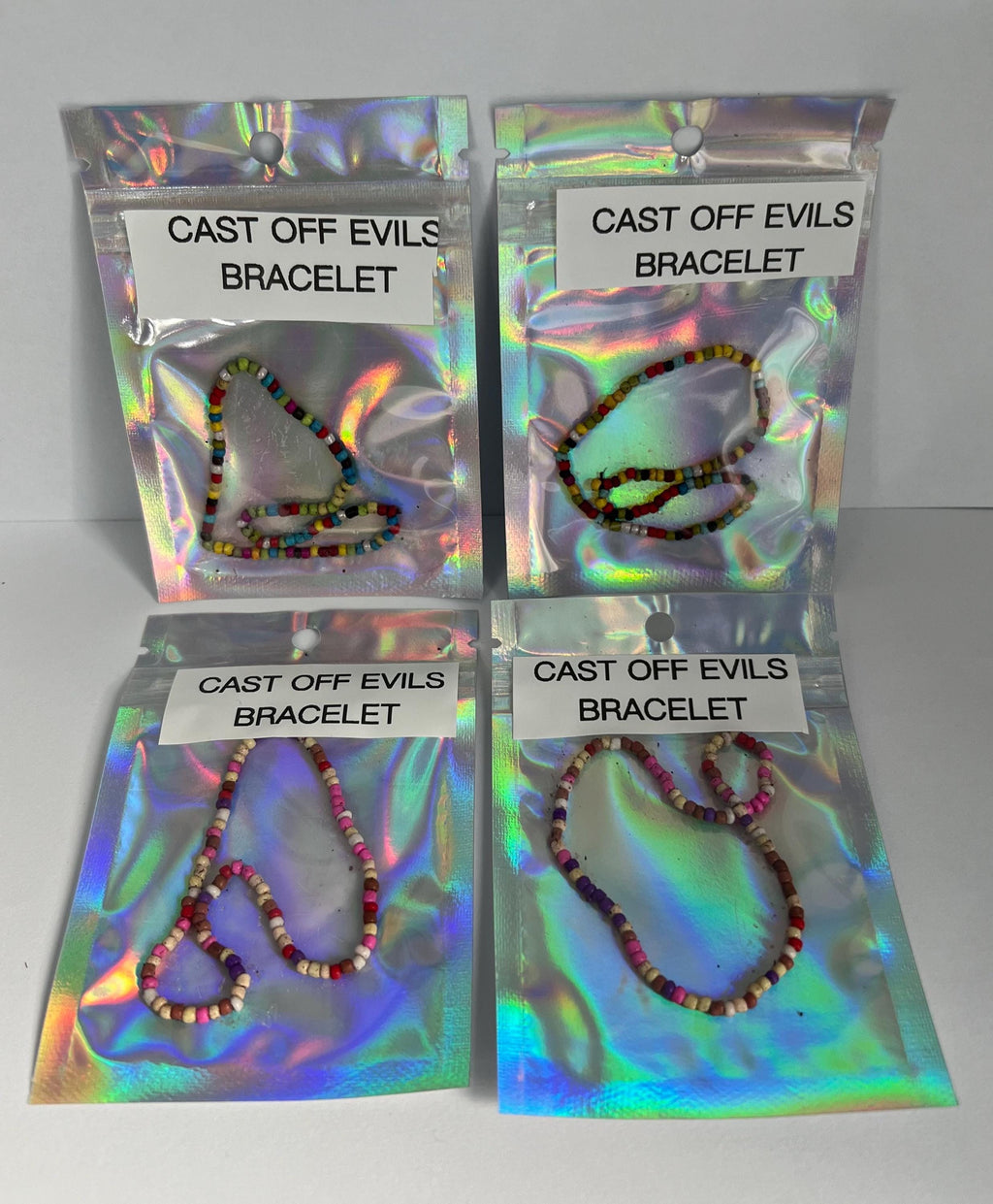 Cast off evils ankle bead