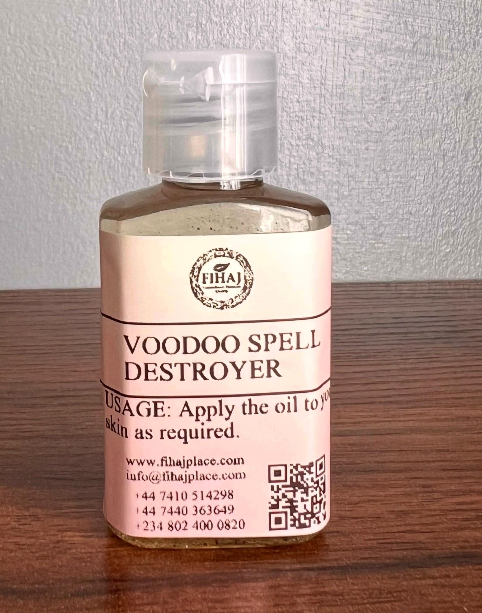 Voodoo Spell Destroyer Oil, remove evils jinx spell